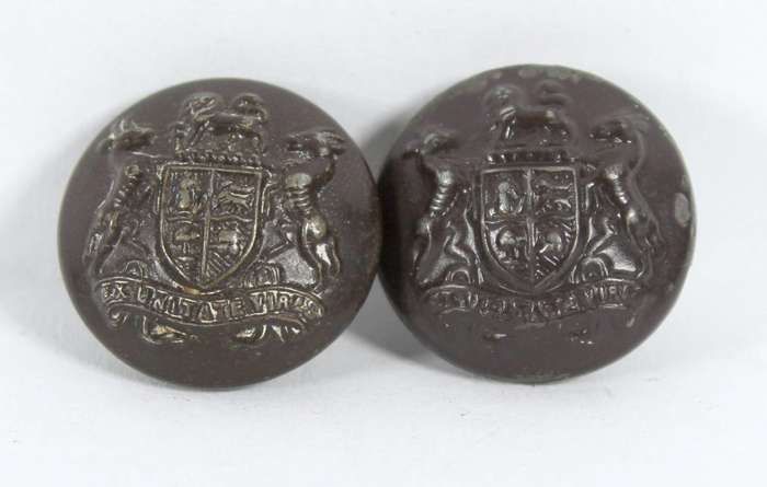 Pair of small military buttons