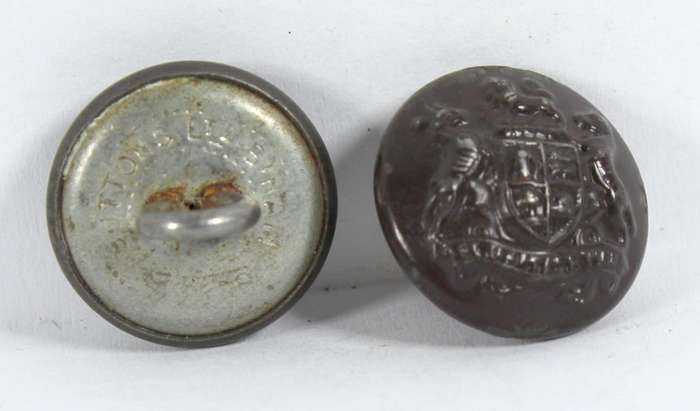Pair of small military buttons
