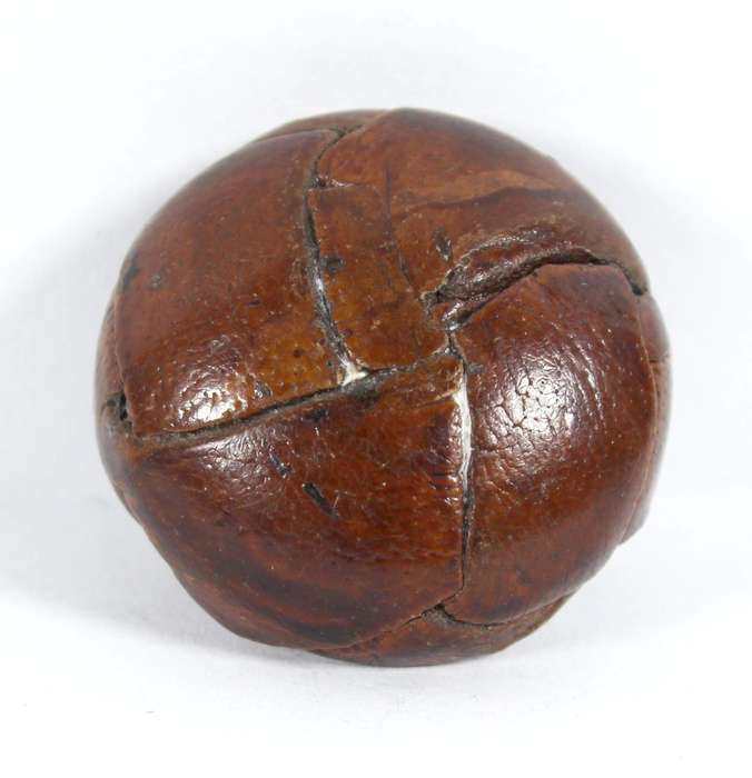 Hand carved wood button