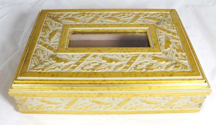 Hand made lidded box with window - made from frames