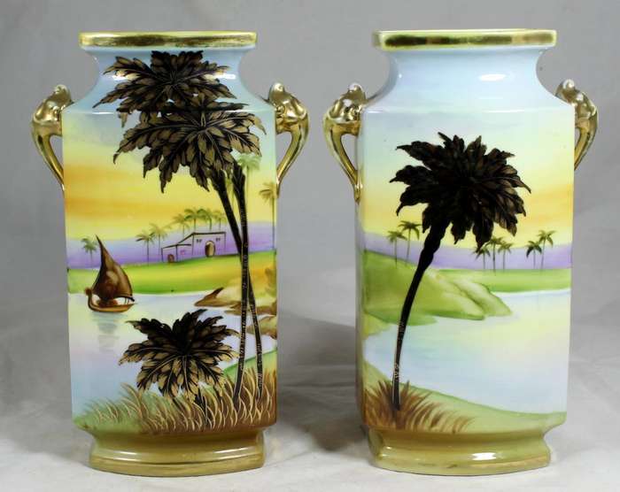Noritake set - 2 mantle vases
