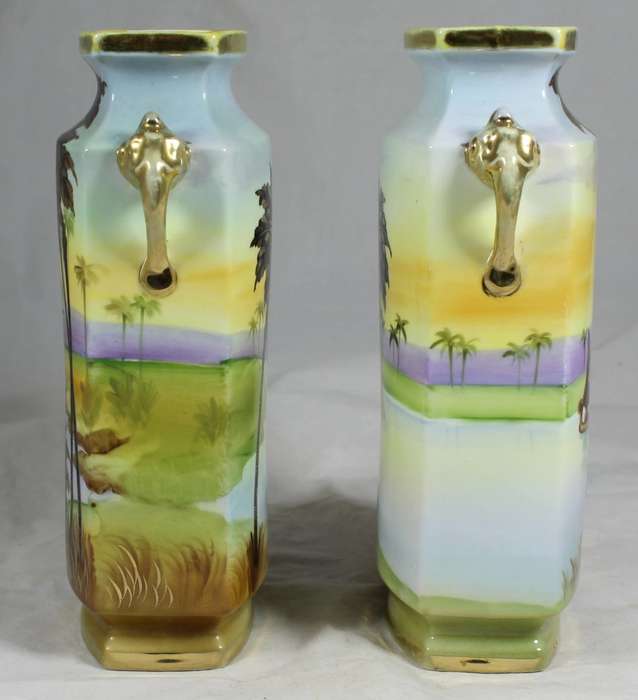 Noritake set - 2 mantle vases