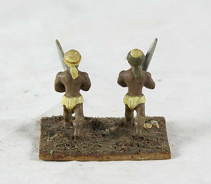 Lead figurine - pair of Eastern foot soldiers