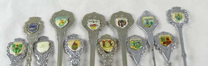 Souvenir Spoon - Lot of 11 - Assorted Spoons and Fork- Beautiful! - Bid Now!!!