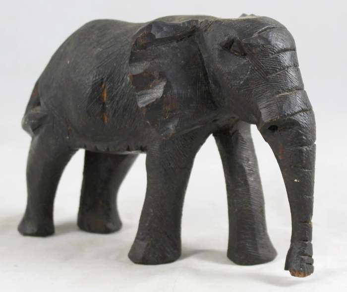 Carved wooden elephant