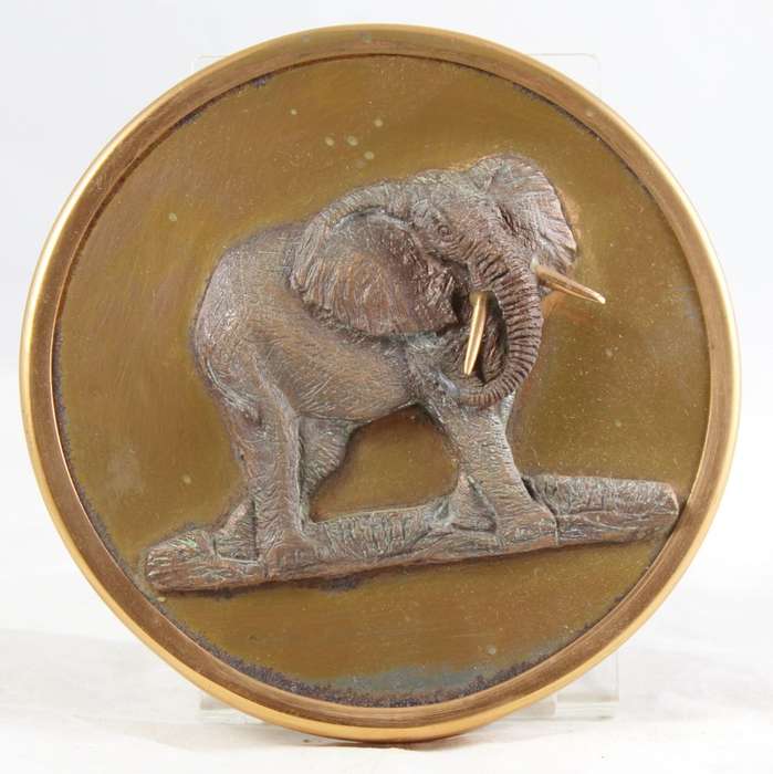 Brass elephant - wall hanging