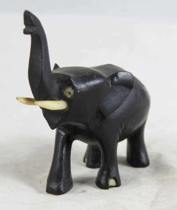 Carved wooden elephant