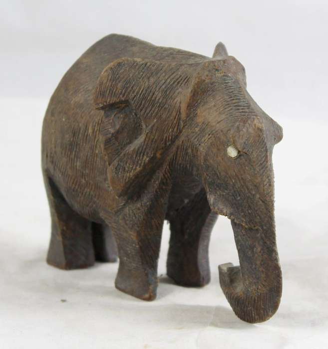 Carved wooden elephant