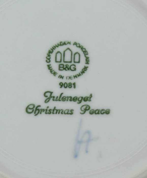 Copenhagen - Porcelain Wall Plate - Christmas Peace 1981
