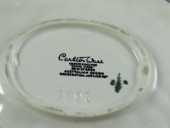 Carlton Ware - Australian design - green gravy boat saucer