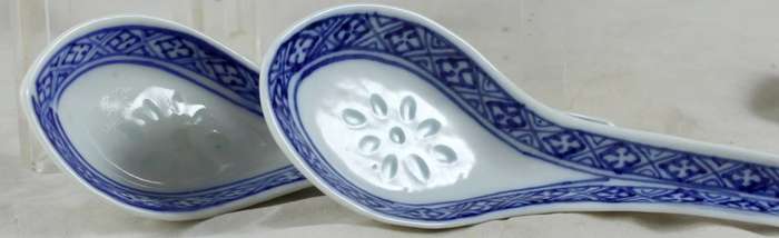 Chinese - soup spoons - collection of five