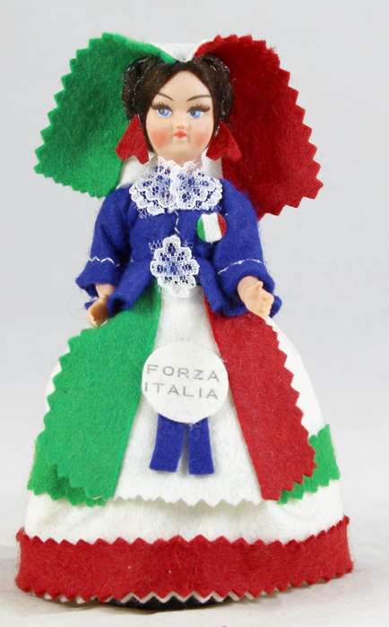 Forza Italia - traditionally dressed doll