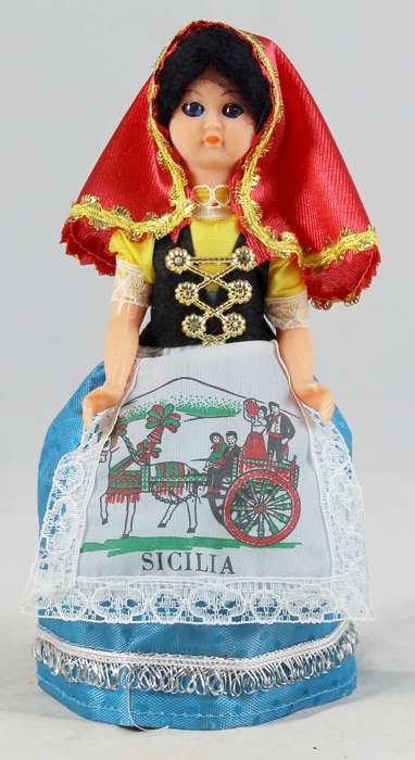 Sicilia traditional dress doll