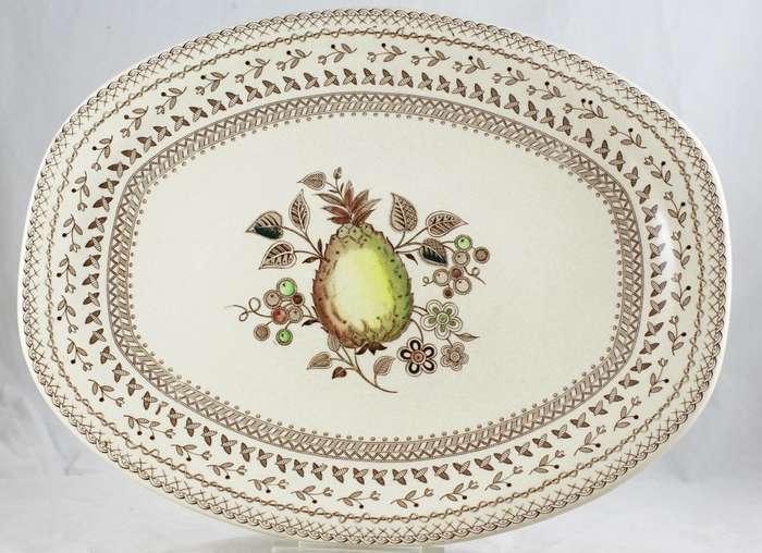 Johnson Bros - old granite fruit sampler platter dish