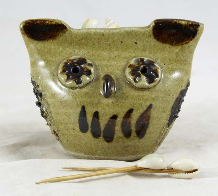 Owl with shell swizzle sticks