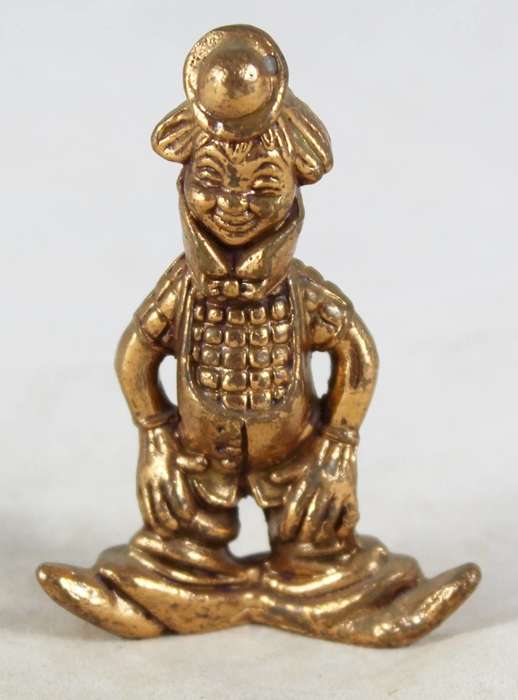 Miniature clown - solid brass