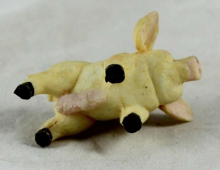Miniature smiling pig