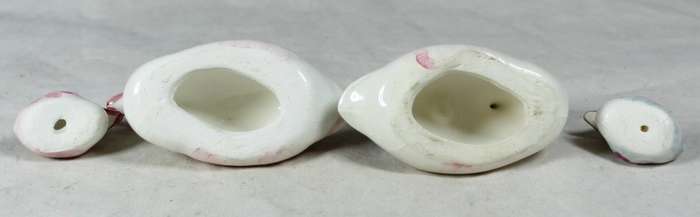 Miniature set of porcelain swans