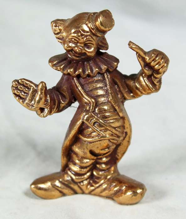 Golden lead figurine - ringmaster clown