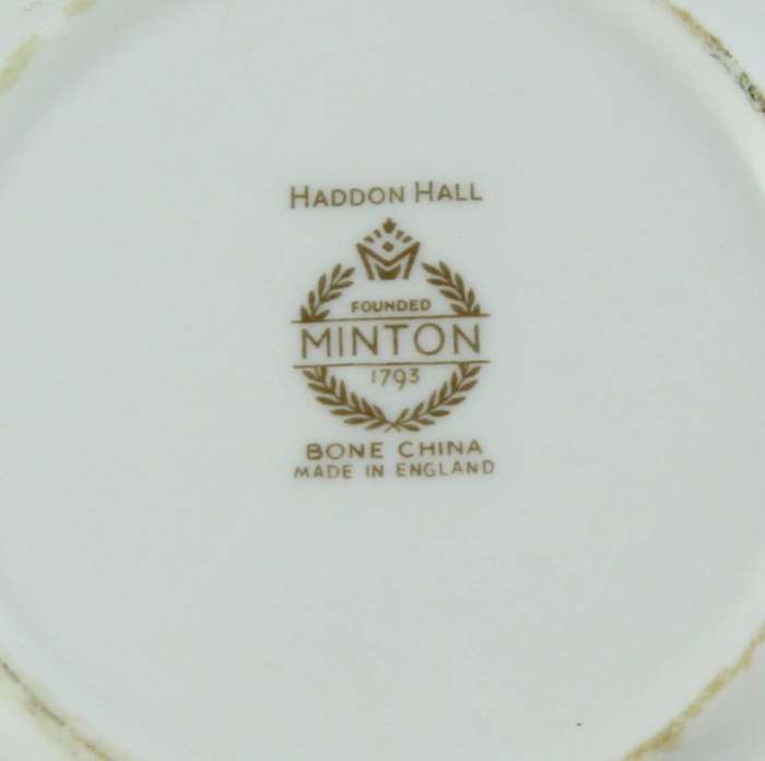 Minton - Haddon Hall - toothpick holder, trinket dish, small plate & side