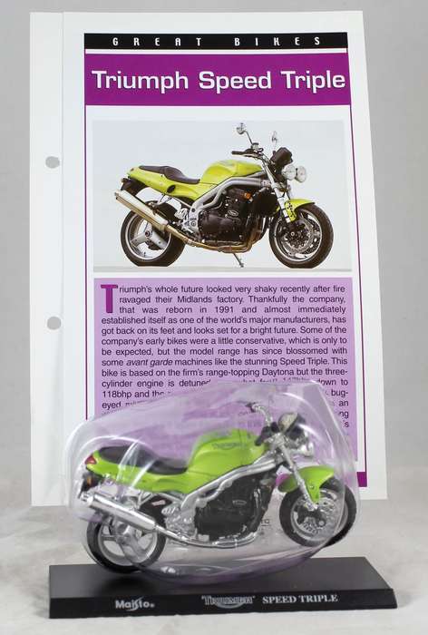 Maisto - Triumph Speed Triple - bike & info sheet