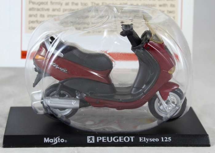 Maisto - Peugeot Elyseo 125 - bike & info sheet