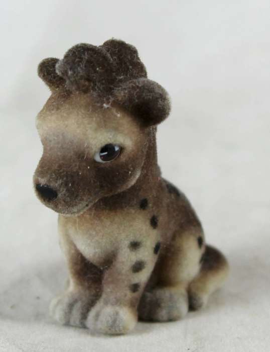Miniature suede baby hyena