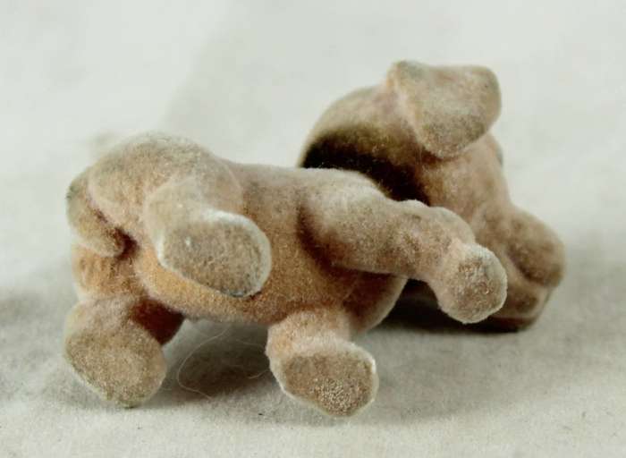 Miniature suede puppy