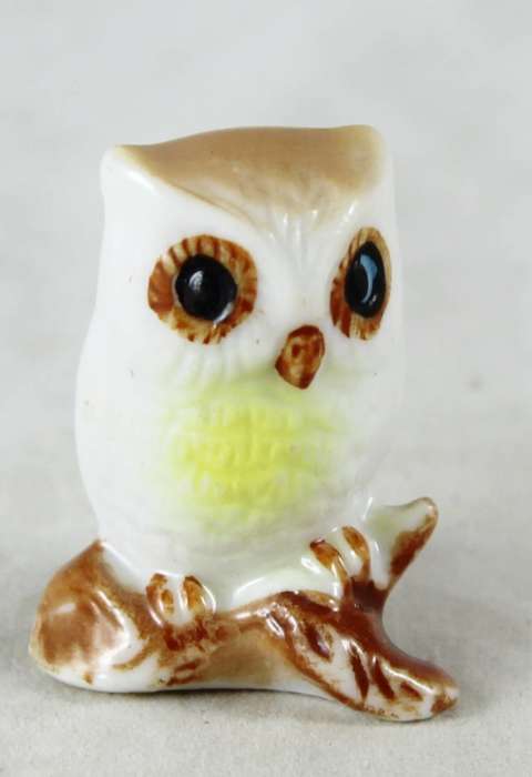 Miniature printers tray - white owl on branch