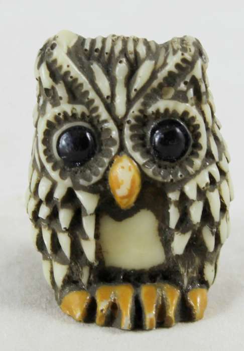 Miniature printers tray - brown & white owl