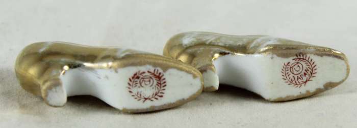 Miniature golden shoe pair