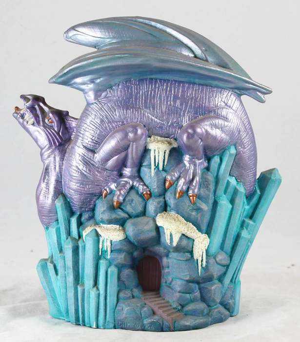 Dragon on blue crystal