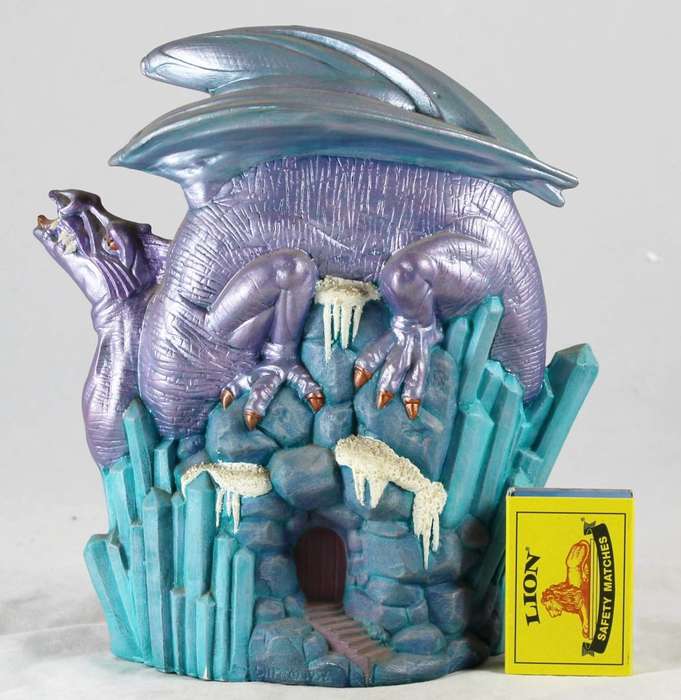 Dragon on blue crystal
