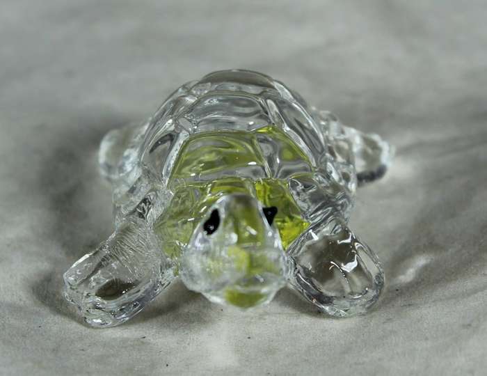 Small glass - tortoise - yellow