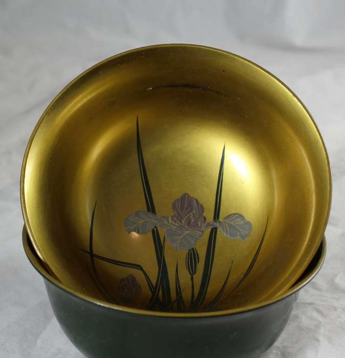 Plastic Oriental themed bowl - set of four