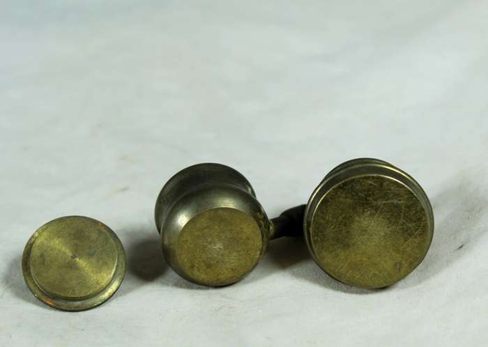 Miniature bronze burner with pot
