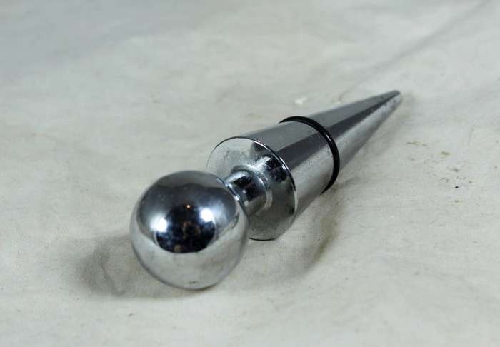 Silverplated bottle stopper