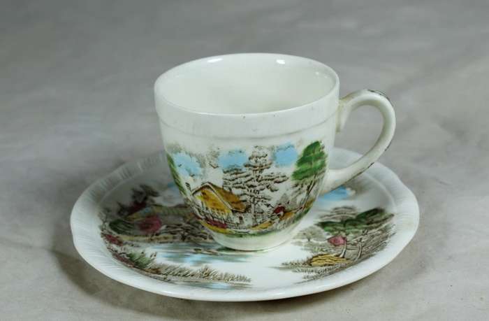Alfred Meakin - constables cottage - demitasse duo