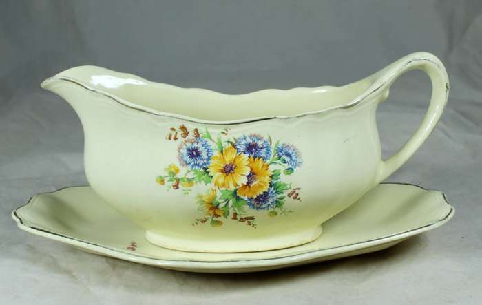 J & G Meakin - Sunshine - Gravy Boat & Tray - Stunning !!!! - BID NOW!!