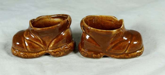 Small pair of porcelain boots