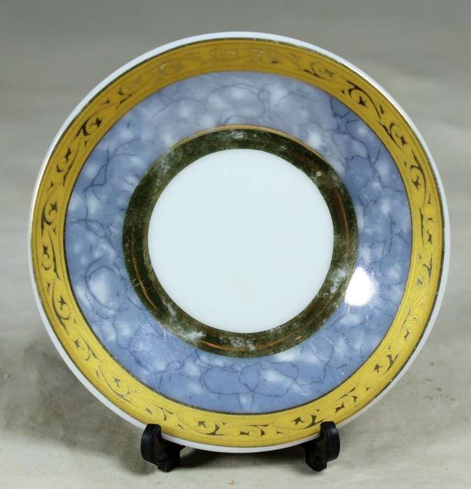 Display plate - small trinket plate - blue accents
