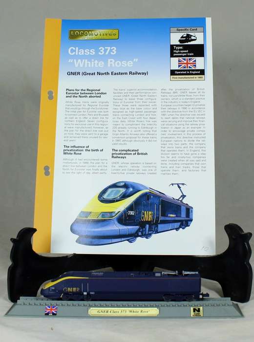 Del Prado - Locomotives of the world - N gauge - GNER Class 373 "White rose"