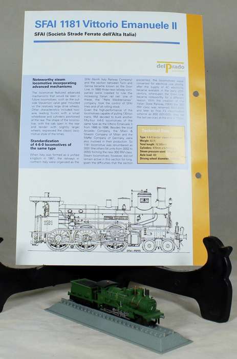 Del Prado - Locomotives of the world - N gauge - SFAI 1181 VittorioI Emanuele II