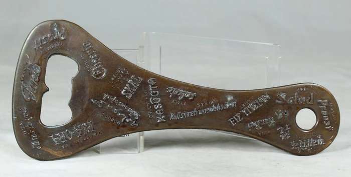 Bottle opener - a large embossed opener