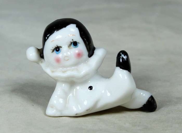 Miniature porcelain ornament - baby Pierrot