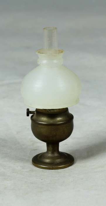 Miniature brass table lamp