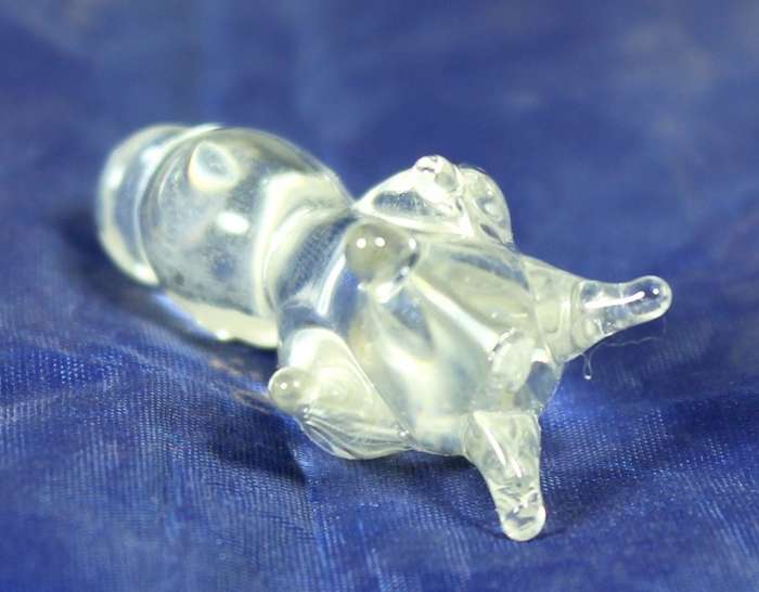 Miniature glass penguin with top hat