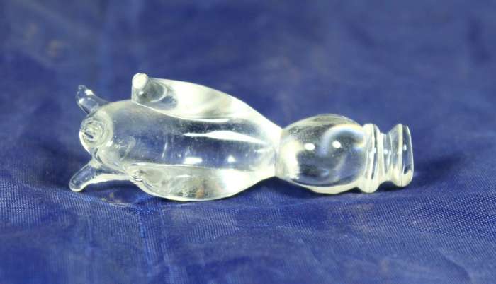 Miniature glass penguin with top hat