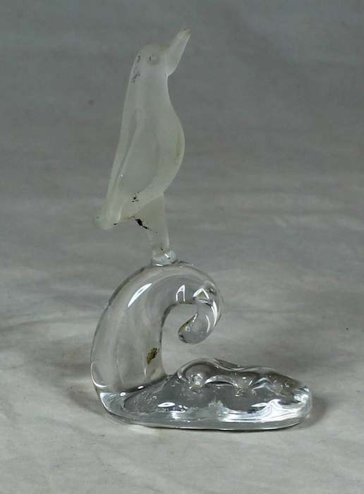 Frosted penguin on a pedestal
