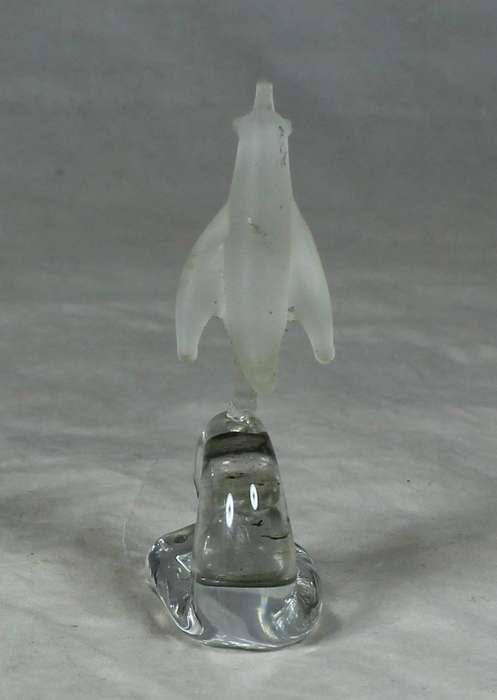 Frosted penguin on a pedestal